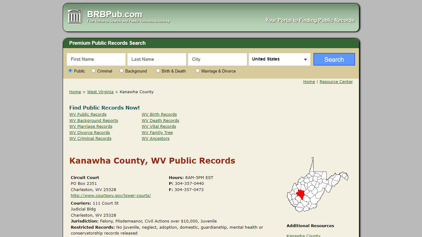 Kanawha County Public Records | Search West Virginia ...